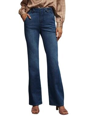 Pilcro Anthropologie Mid Rise Wide Leg Trouser Jeans Size 32 Coastal Preppy
